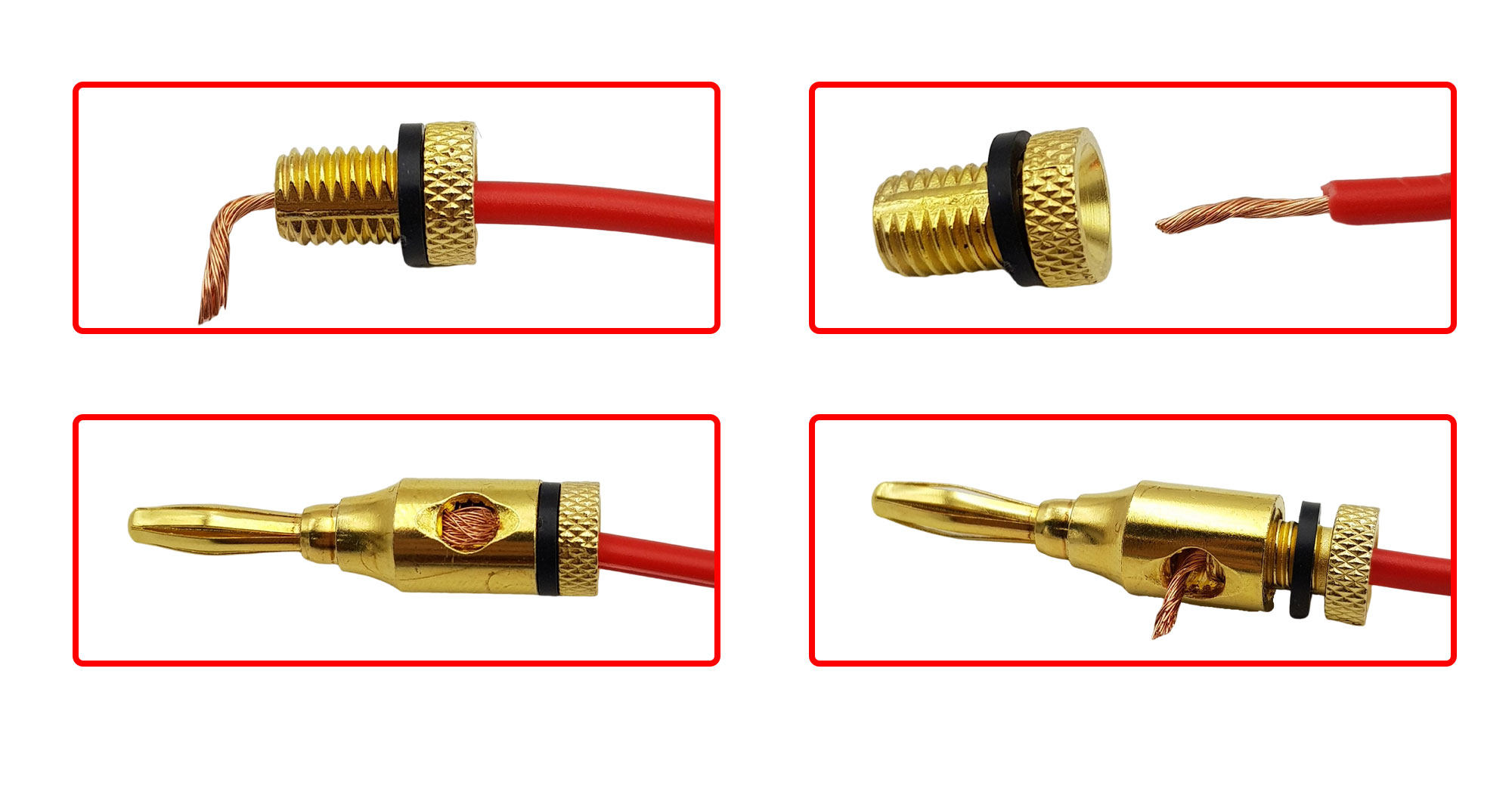 Jack bắp chuối 4mm mạ vàng