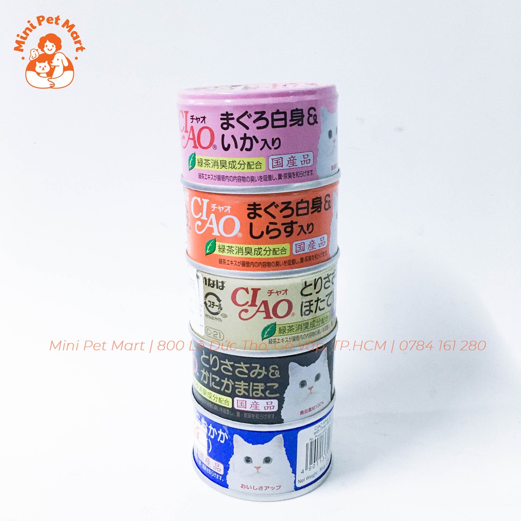 [HCM]Sốt lon cho mèo CIAO 85g