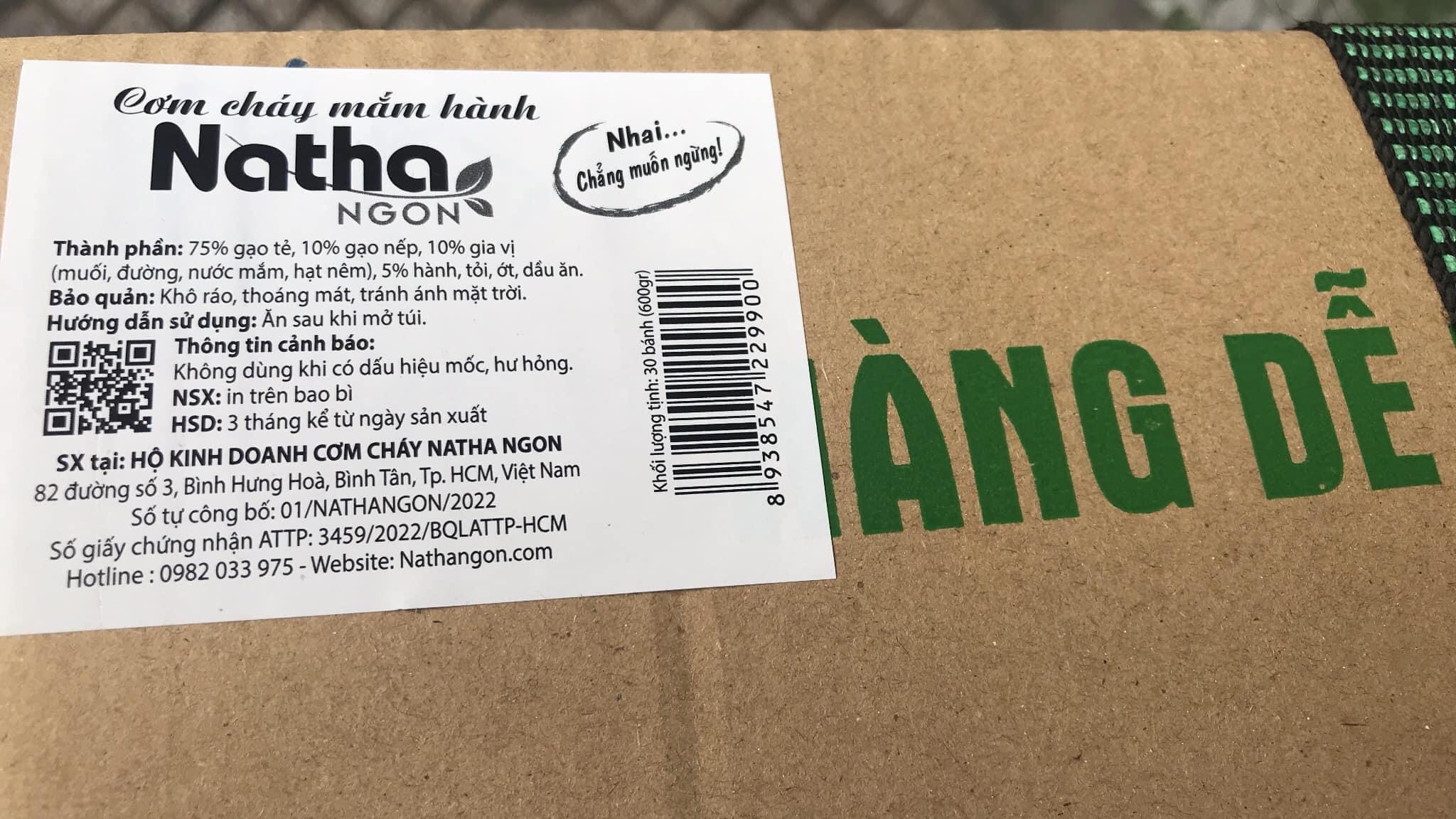 Cơm cháy mắm hành Natha Ngon