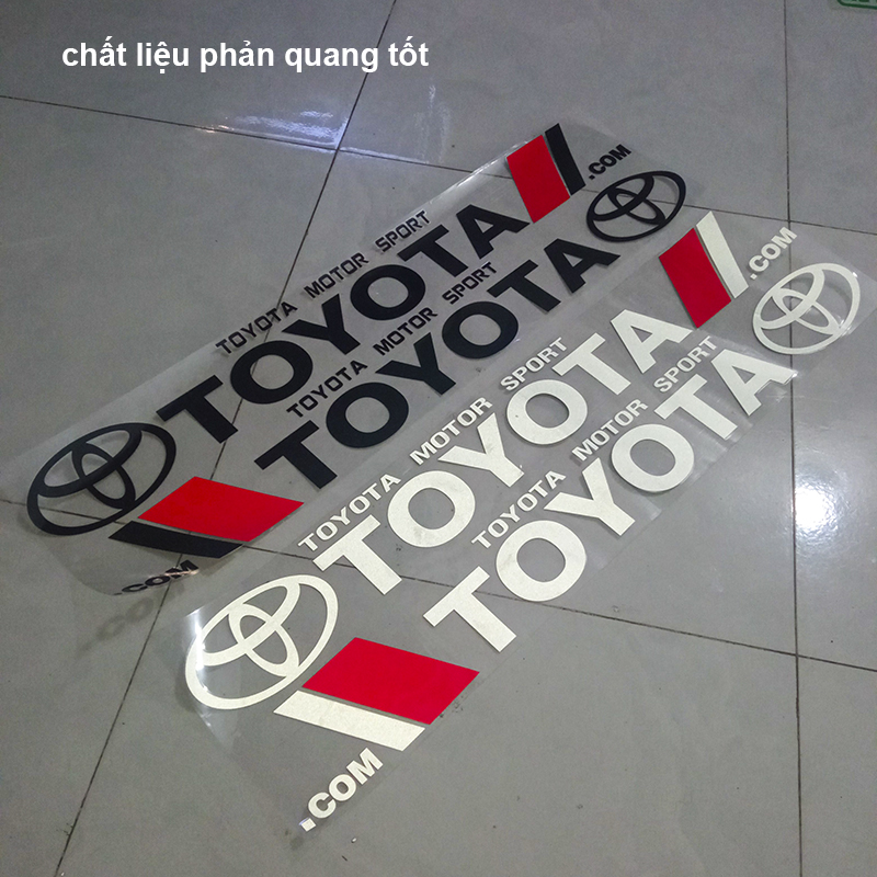 Tem TOYOTA Phản Quang Dán Thân xe ô tô ( giá bán 2 tem )