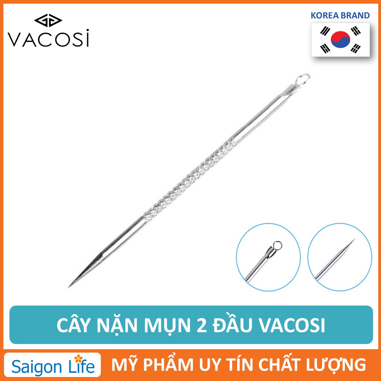 Cây Nặn Mụn 2 Đầu Vacosi (1 cái/túi)