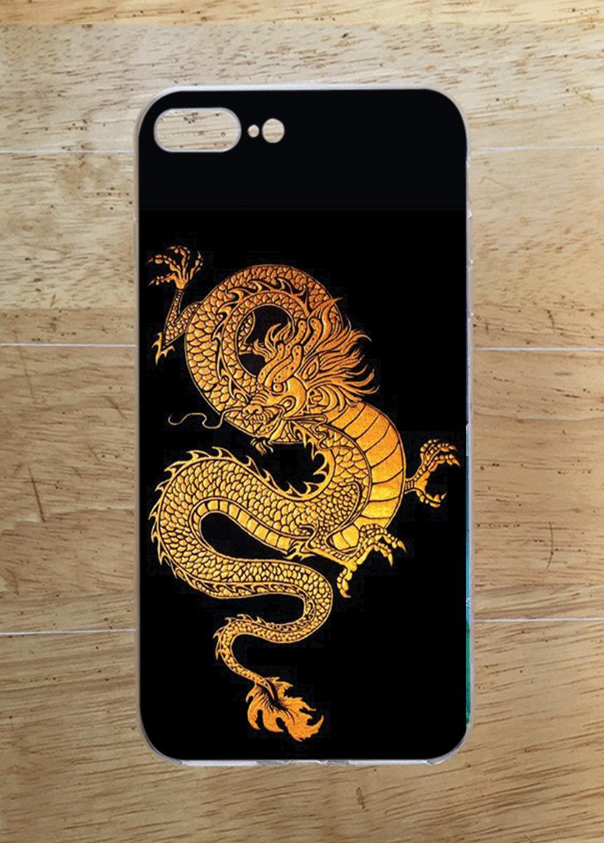 Ốp Lưng iPhone 7 Plus / 8 Plus (dẻo viền trắng trong)- Hoa Văn Màu Tím-cc