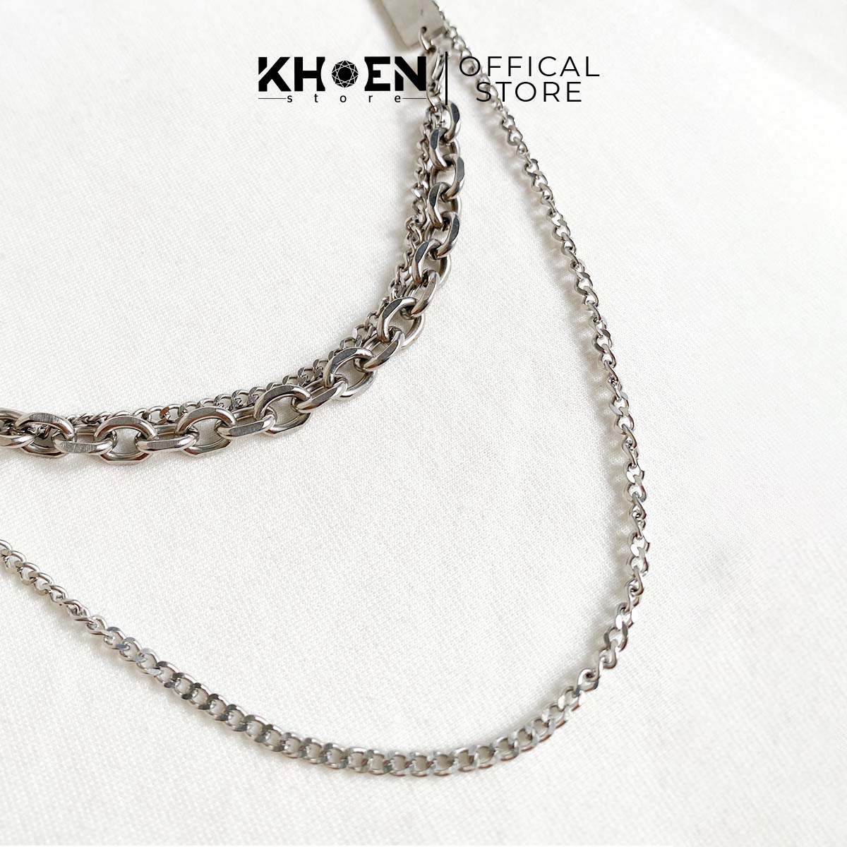Vòng cổ - Xích thanh dài Titan - Khoen Store