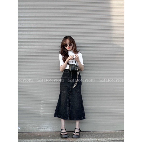 CHÂN VÁY JEANS ĐUÔI CÁ XẺ TRƯỚC 666