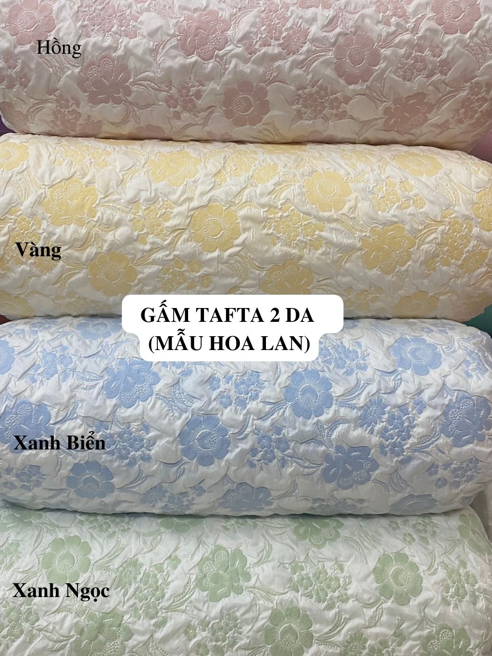 GẤM TAFTA 2 DA ( MẪU HOA MAI)