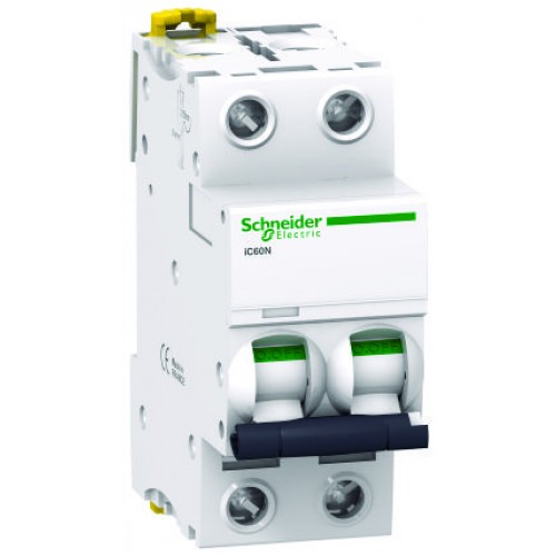 Cầu dao tự động đóng ngắt MCB 2 pha, 6kA, Schneider