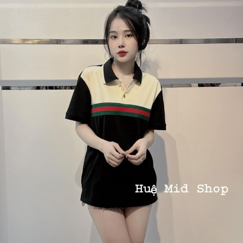 Áo polo nam nữ g.c phối cổ - áo polo kẻ ngang siêu đẹp hn32dl5 ht