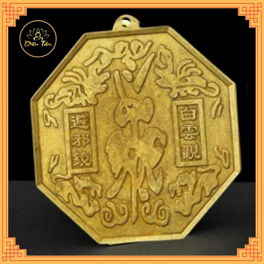 Pure copper feng shui mirror