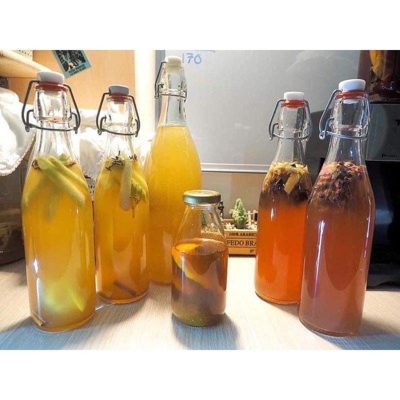 Chai Thủy Tinh Nắp Gài 1000ml 500ml 250ml