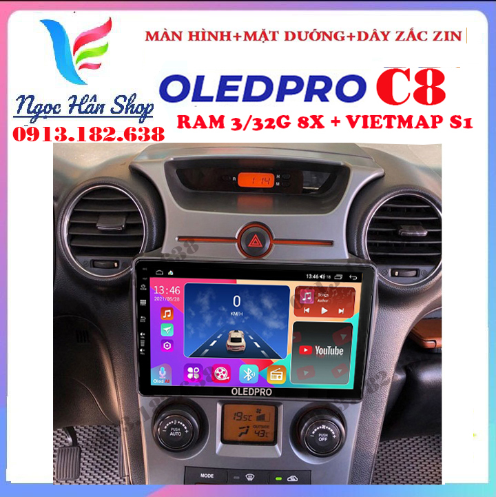 Bộ màn hình OLEDPRO C8 công nghệ mới cho xe KIA CAREN - cửa hàng phụ kiện ô tô, màn hình android xe hơi, phụ kiện ô tô cao cấp, camera lùi ahd