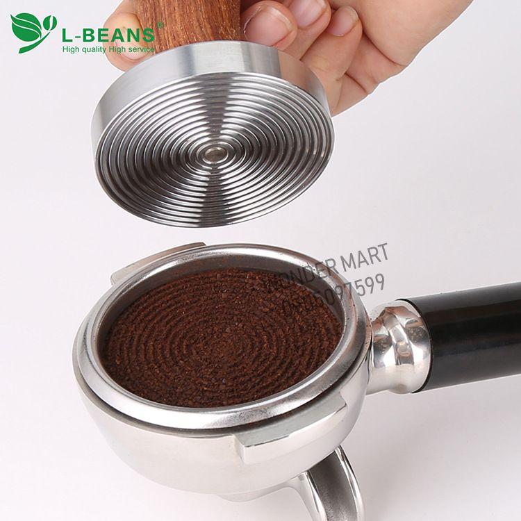 Temper nén cà phê L-BEANS inox thân gỗ cao cấp