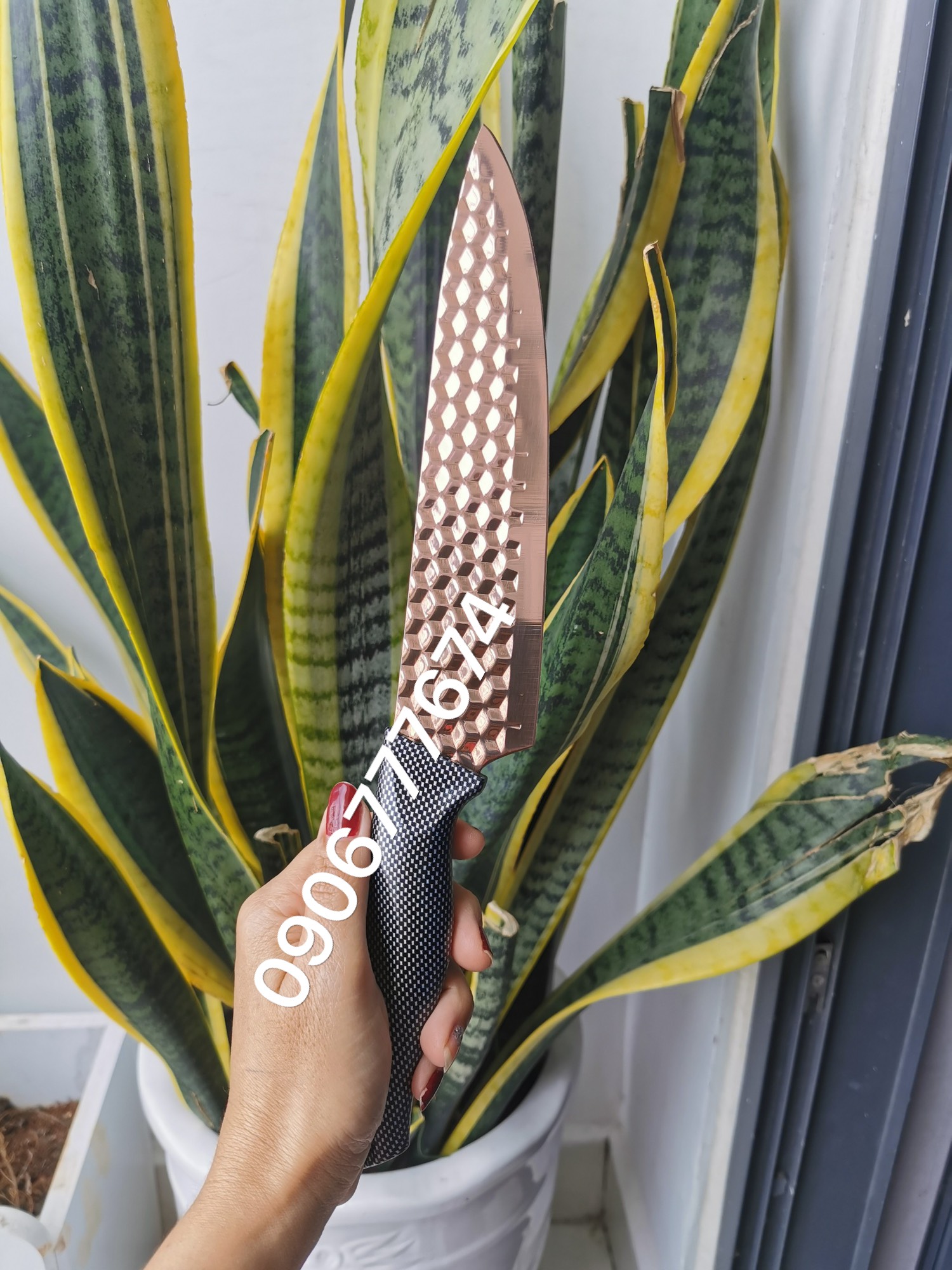 Dao Đầu Bếp Rose Gold 20cm Delaware - 007016