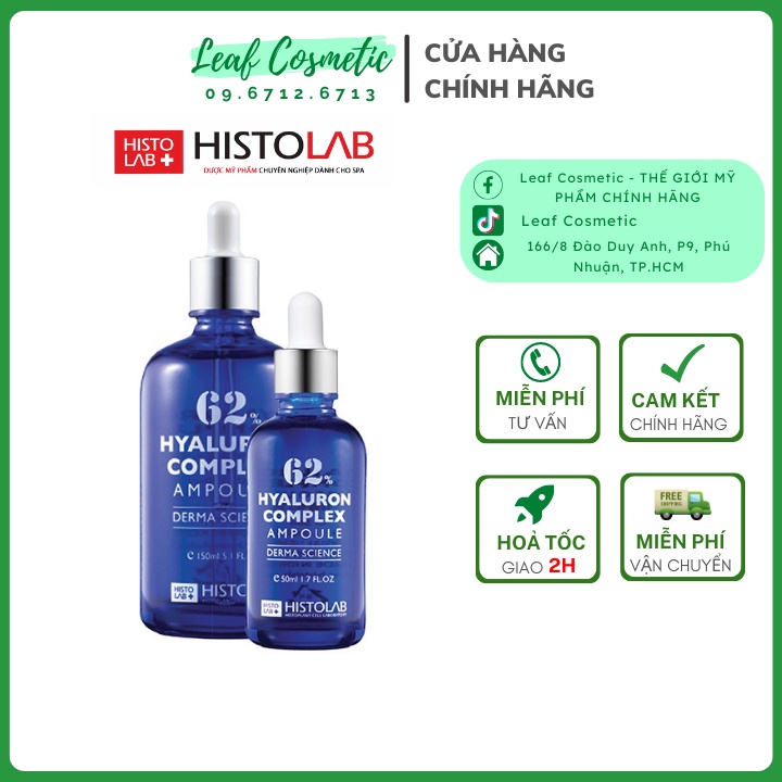 Serum cấp ẩm 62 hyaluron histolab 50ml | serum ha histolab