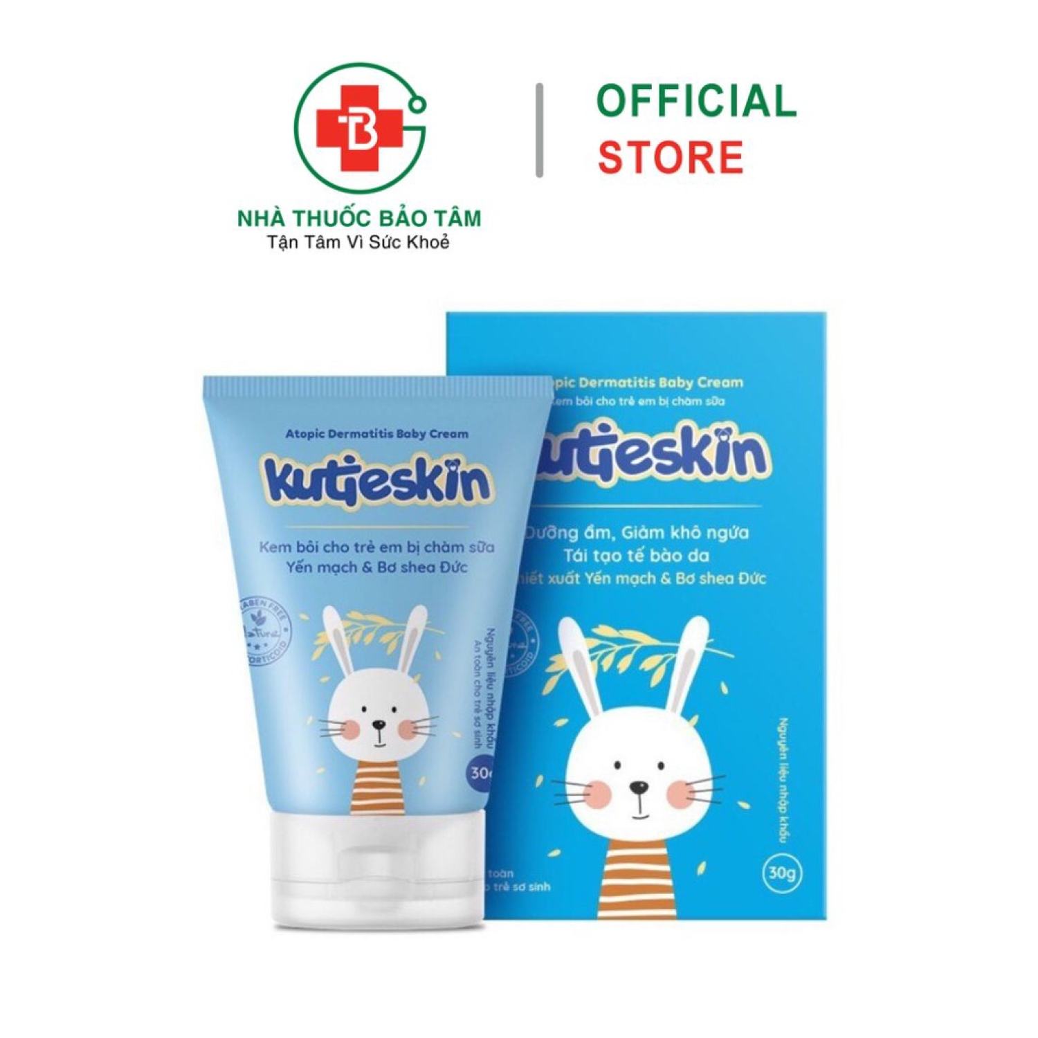 Bộ sản phẩm KUTIESKIN cho bé (dưỡng ẩm/ chàm sữa/ ngứa, hăm)
