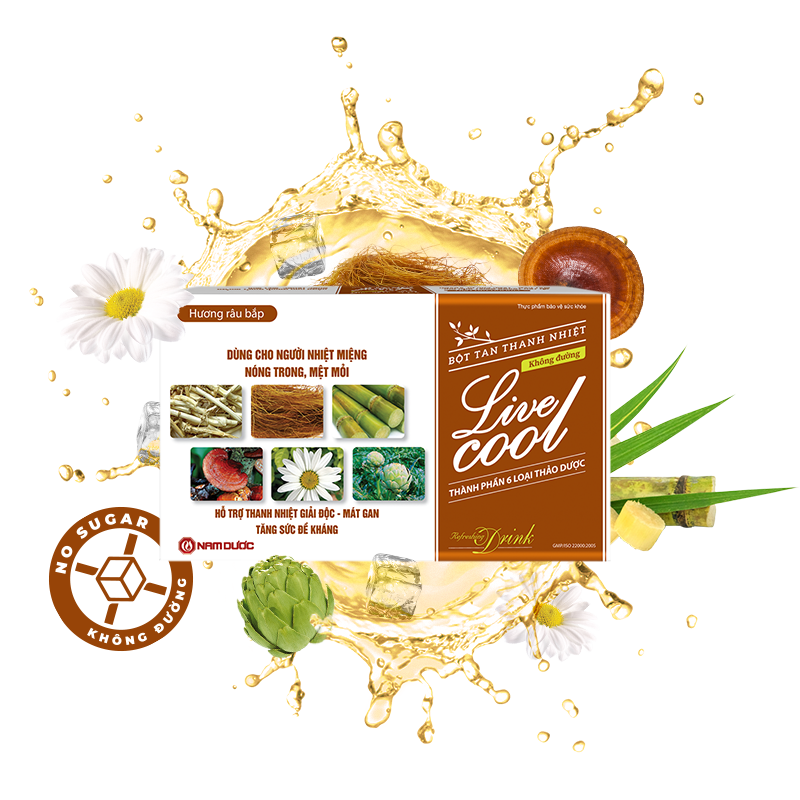 Bột sủi thanh nhiệt Livecool - Thanh nhiệt, mát gan, giải độc