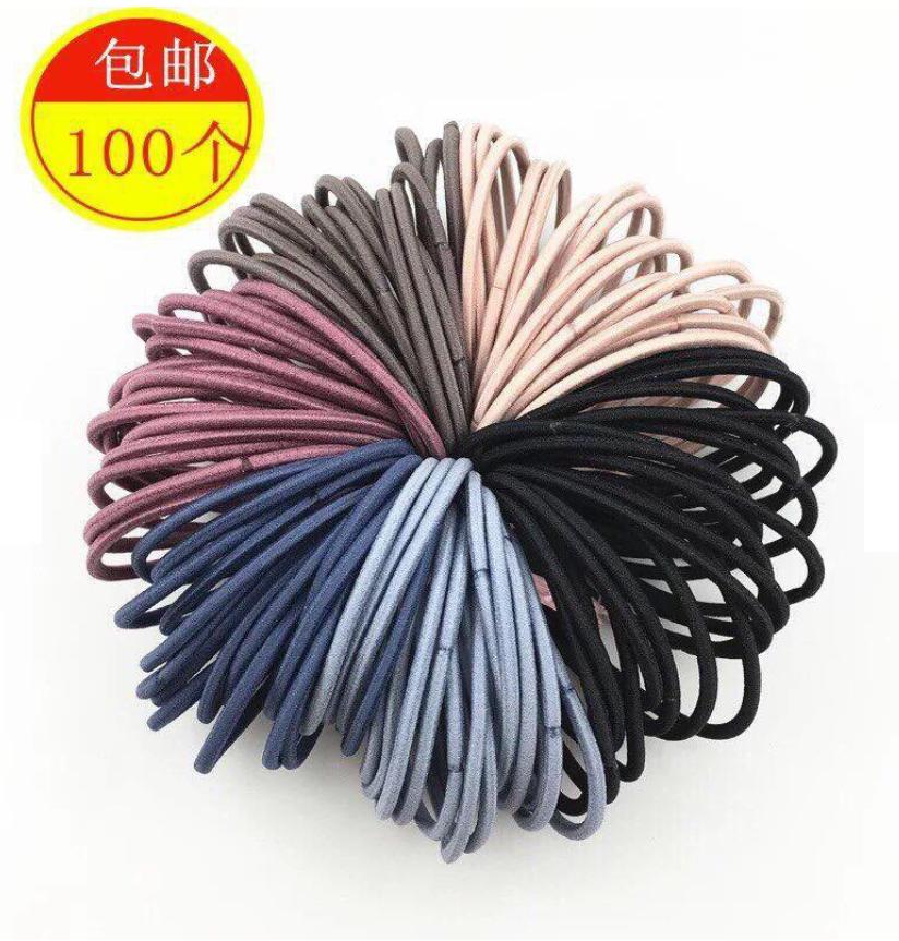 Set 100 dây chun buộc tóc đủ màu