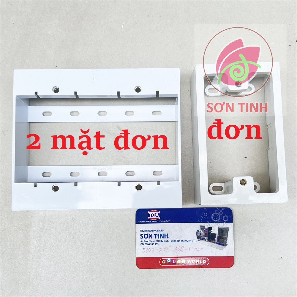 Đế nhựa nổi đơn gắn tường chữ nhật cho một hai 1 2 mặt nạ mpe ak2237n ak2237nd