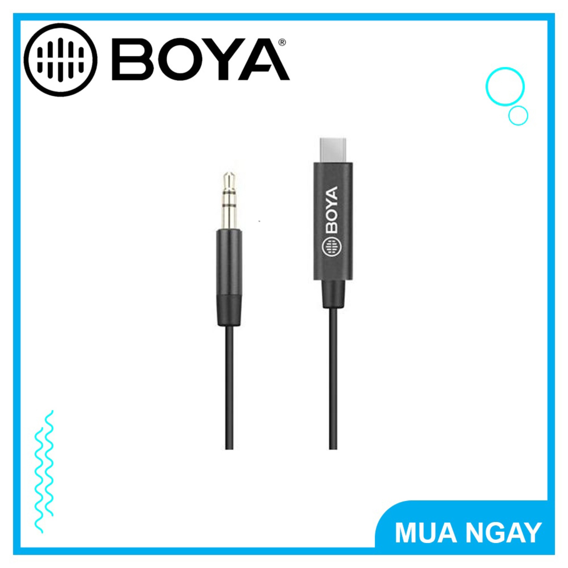 Dây cáp chuyển đổi jack 3.5mm TRRS sang jack type C BOYA BY-K2 (FB682)