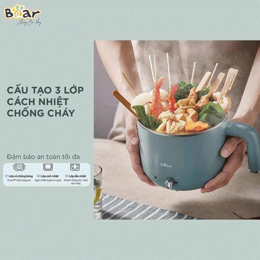 Nồi lẩu hấp đa năng Bear DRG-D12M5 - Bản QT