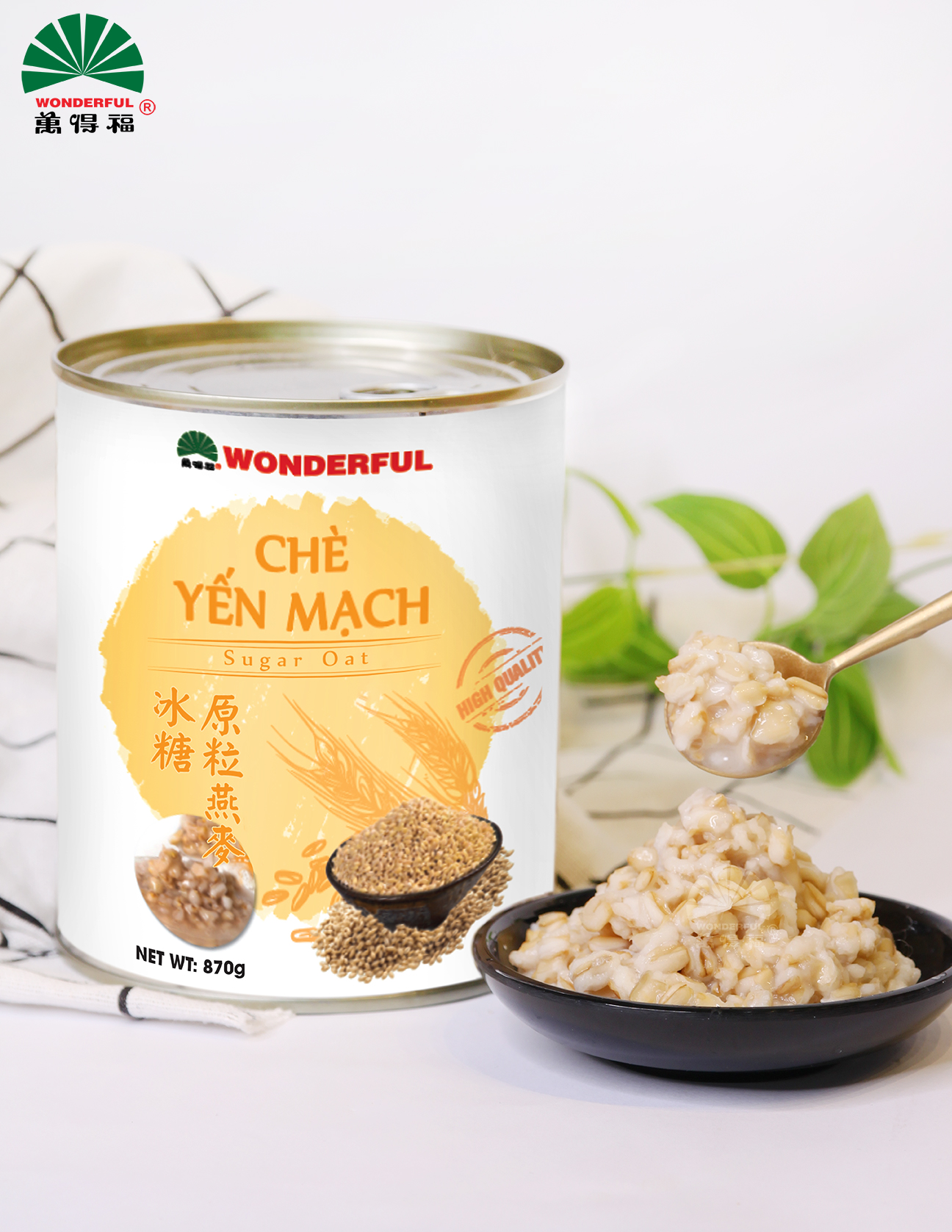 Chè yến mạch Wonderful lon 900g