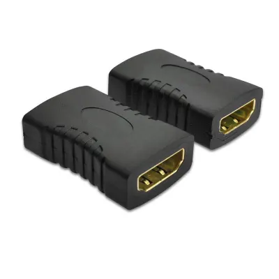 HDMI compatible Female to Female Straight through Splitter Switcher Adapter Cable Female Black HDMI compatible Adapter