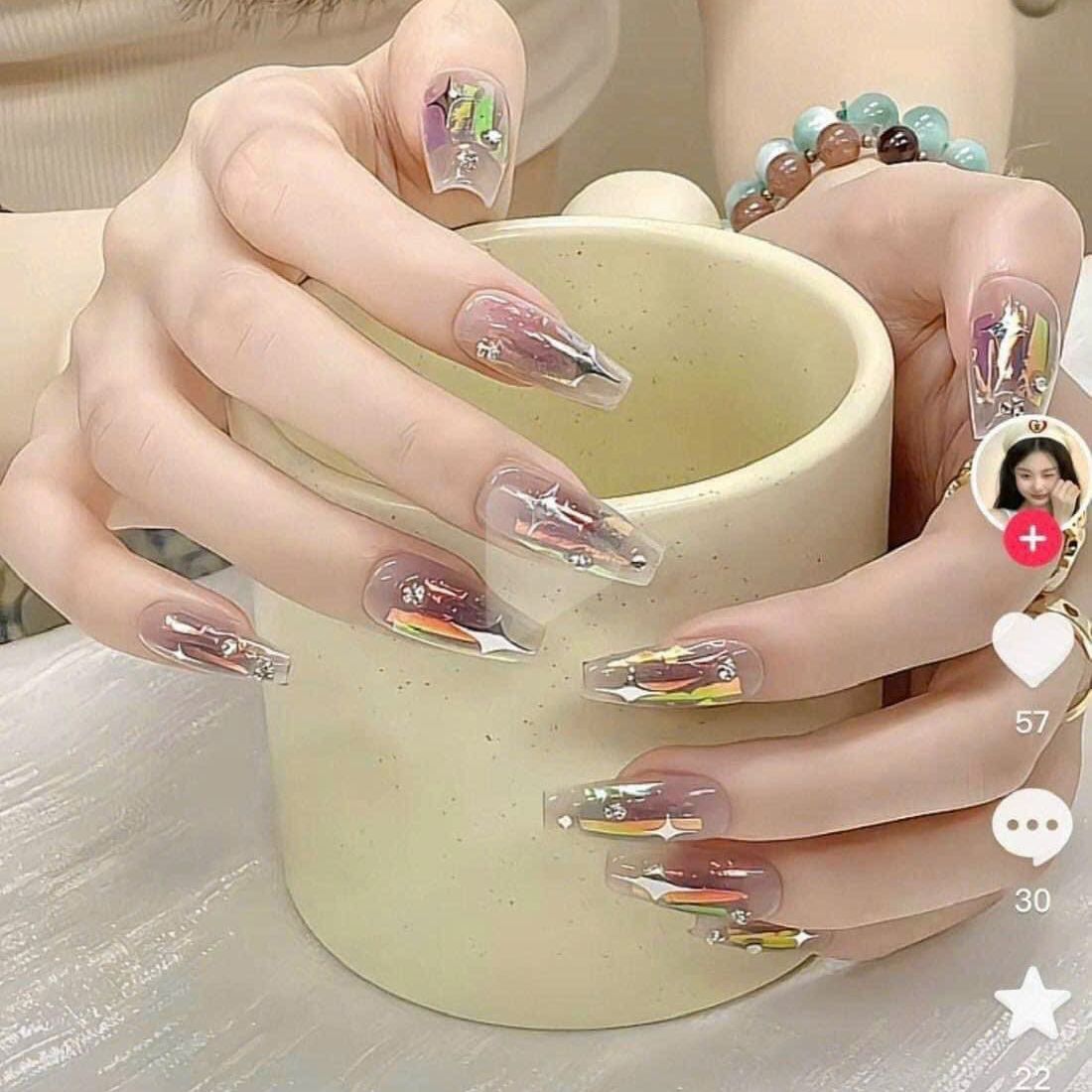 Set Giấy Kiếng Thủy Tinh ,Phụ Kiện Trang Trí Móng - Mini Nails