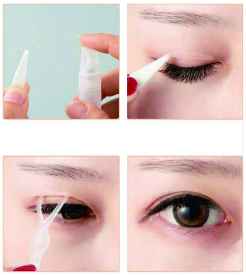 Set 480 miếng dán kích mí lưới tàng hình dán bằng nước (không dùng keo) (kèm nhíp kích mí và bình xịt nước)