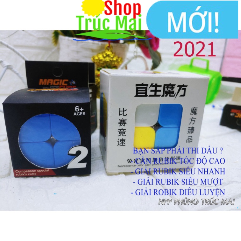 Rubik 2x2 Magic Cube Siêu trơn nhanh tốc độ cao Rubik 2 Tầng