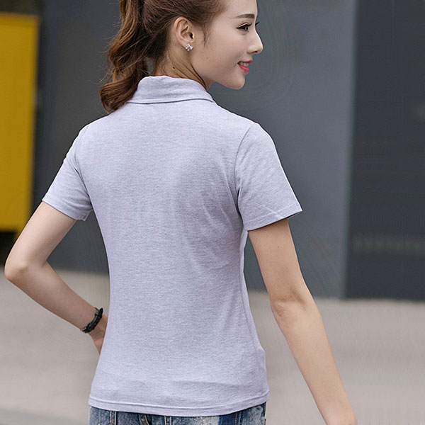 [HCM]Áo Thun Cổ Trụ Nữ Thời Trang