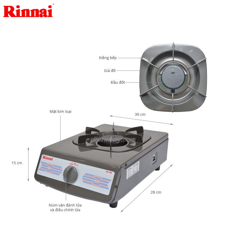 Gas Cooker single Rinnai model RV-150G