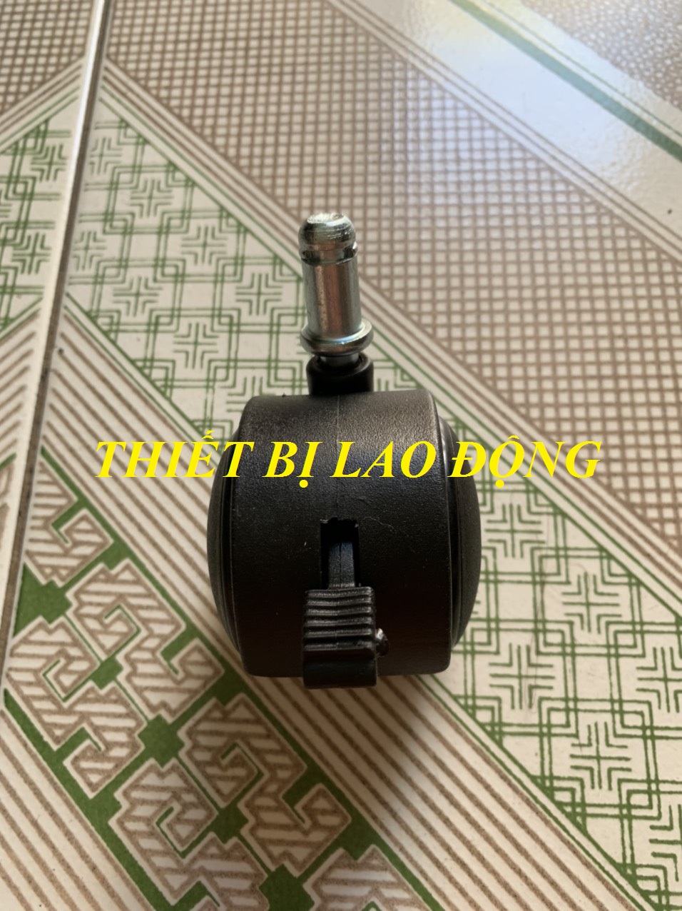 BÁNH XE NHỰA 5F XOAY, ĐEN ĐẾ CHỮ I CÓ KHÓA (GHẾ XOAY VĂN PHÒNG, CHÂN TỦ) - BX5FICK