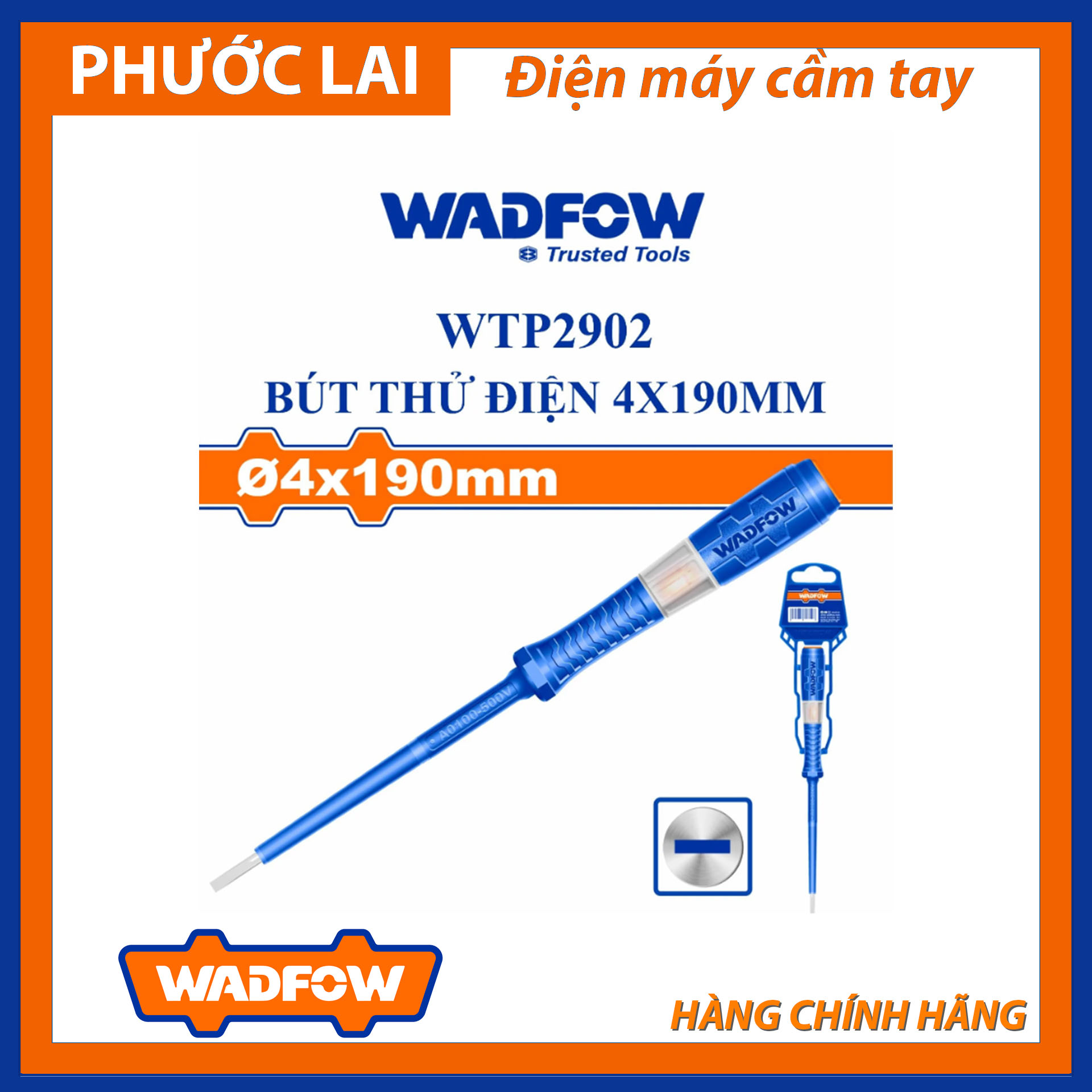 Bút thử điện 4x190mm wadfow wtp2902