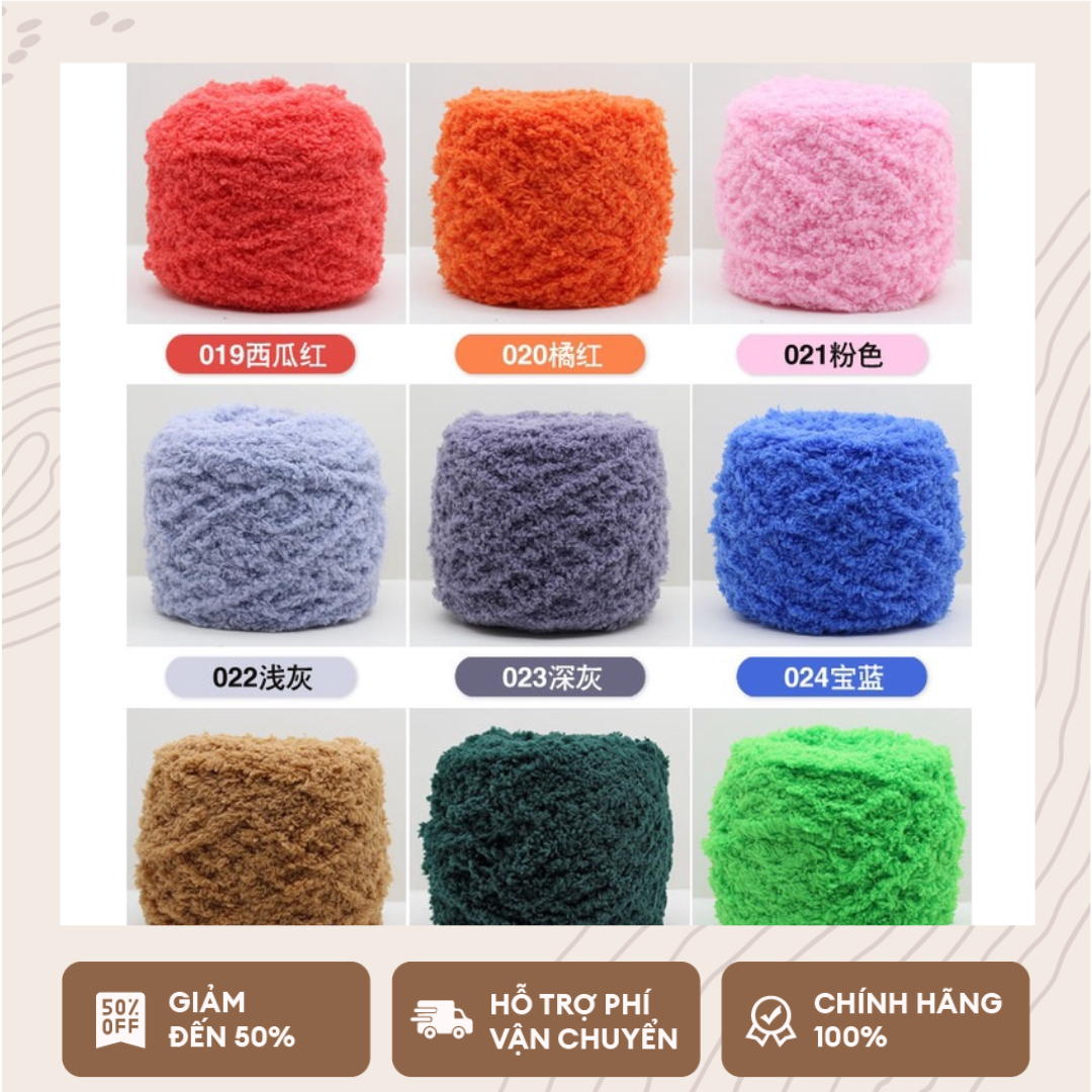 [Giá sỉ ] Len bông xù 50g (18k/cuộn)