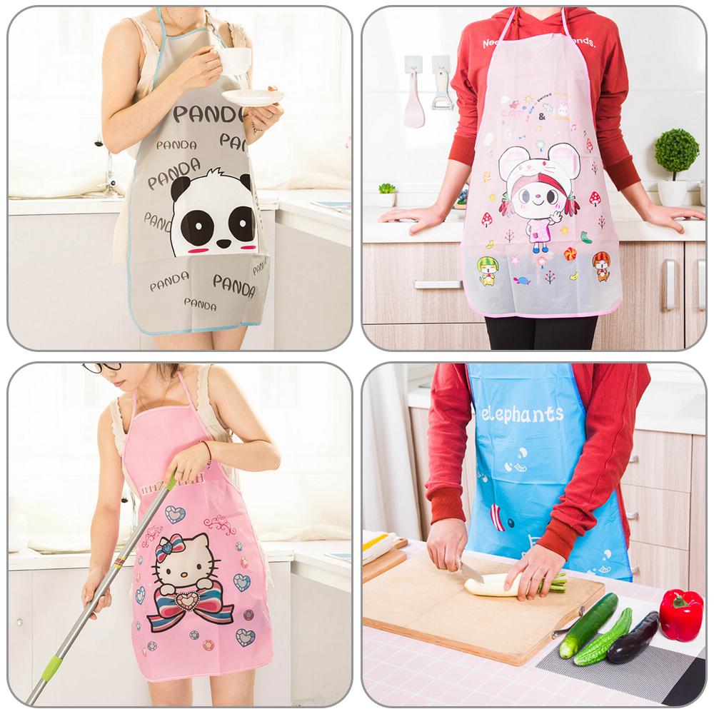 Fashion For Man Woman Cartoon Animal PVC Waterproof Aprons Cute Cooking Apron for Baking Home Kitchen Chef Restaurant Waiter Apron