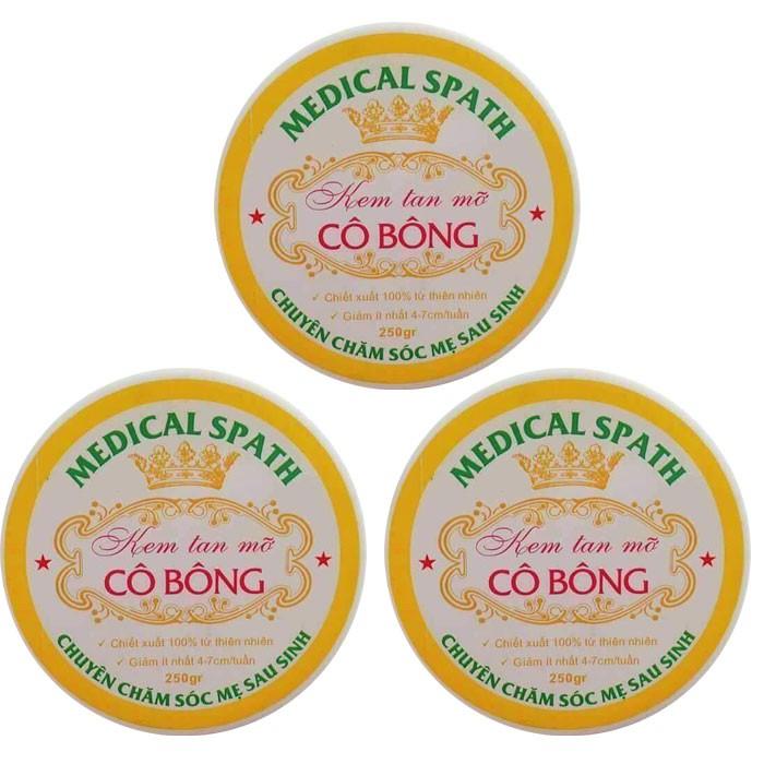 [HCM]Combo 3 Kem Cô Bông giúp tan mỡ bụng hộp 250g