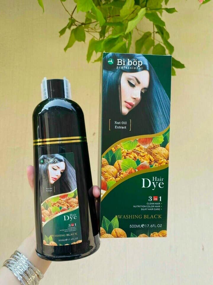 Dầu gội thảo dược phủ bạc bi bop nhật bản 500ml đen - nâu , tóc chắc khỏe , mềm mượt bibop
