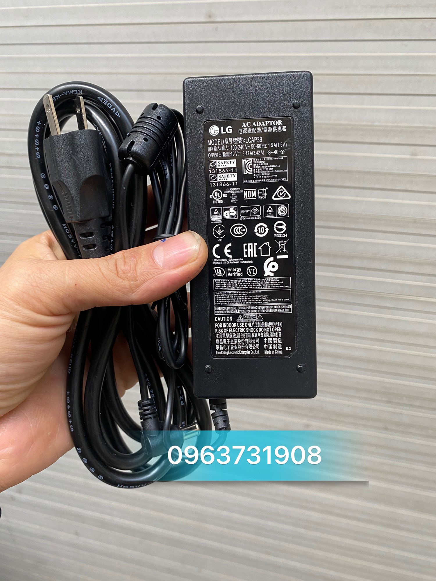 Dây nguồn tivi lg 19v 2.1a/3.42a hàng cao cấp lg