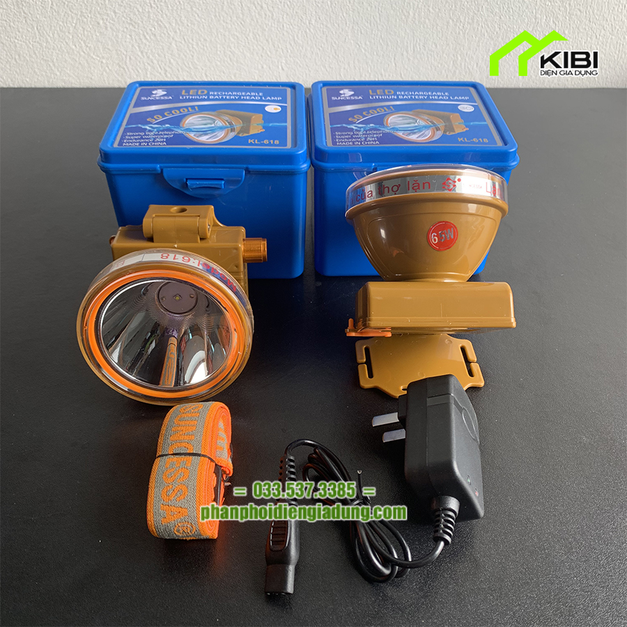 Đèn pin đội đầu siêu sáng, đèn pin led siêu sáng KL-618