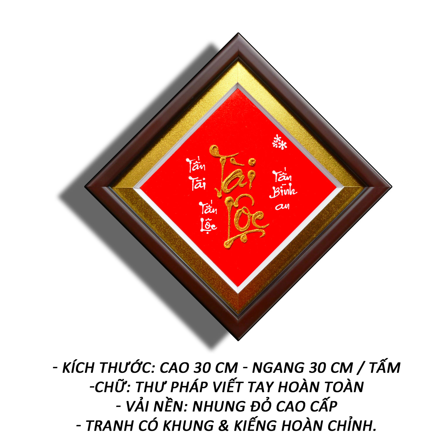 Tranh thư pháp VIẾT TAY-  CHỮ TÀI LỘC(...)