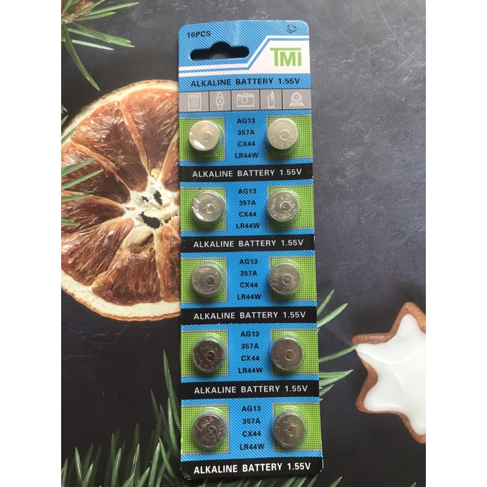 Vĩ 10 pin AG13 - LR44 VINNIC
