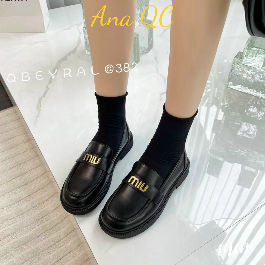 Giày tây nữ moca Miuu miu, giầy đốc (hàng Qc cao cấp fullbox kèm video va ảnh thật)