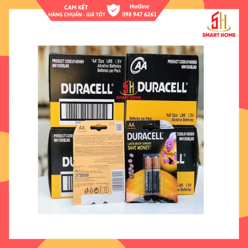 Pin tiểu Duracell Alkaline AA LR6 1.5V (vỉ 2 viên)