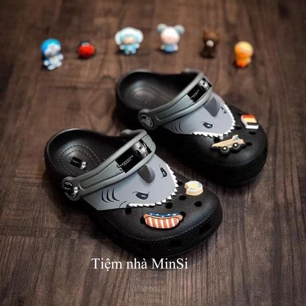 Dép Sục CROCS CÁ MẬP 3D Siêu Ngầu Cho Bé Trai