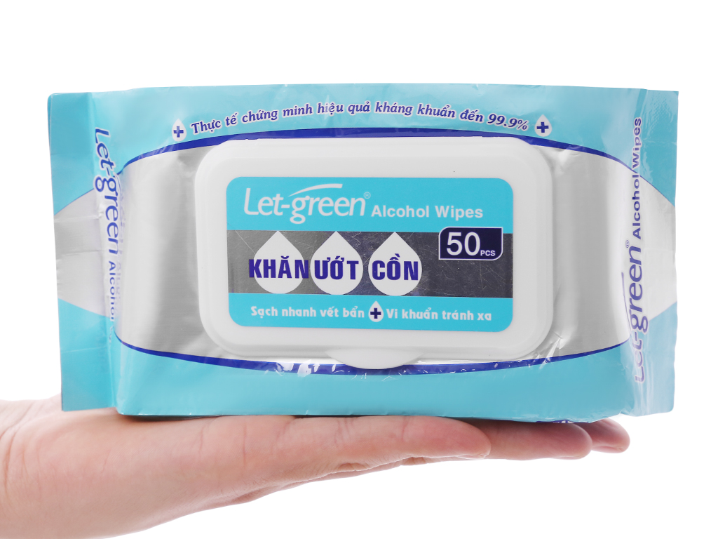 Khăn ướt cồn Letgreen 50 miếng
