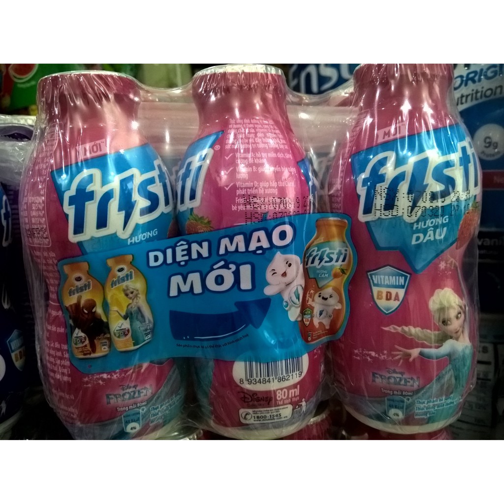 Sữa friti táo/cam/nho/dâu 6chai(Cam)