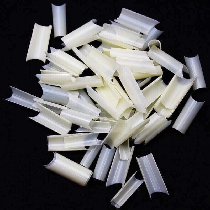 Móng tip tre hộp 500 móng đủ size, móng nối ống tre moon nail