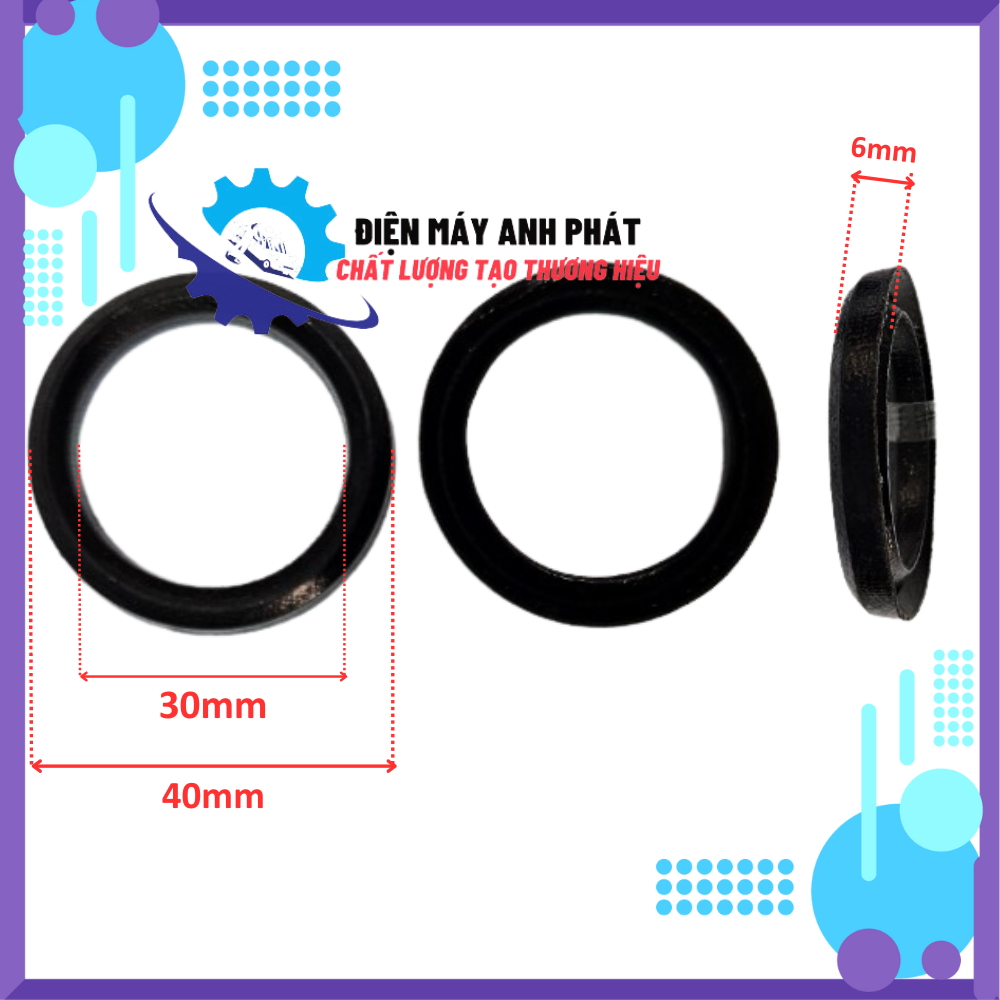Combo 12 phốt nước dùng bố cho ty sứ 2hp,đk trong 30mm,đk ngoài 40mm đầu phun xịt ,đầu xịt rửa xe phot30b