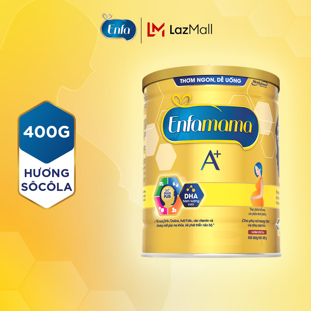 Sữa bầu Enfamama A+ hương Choco 400g - Cam kết HSD còn ít nhất 10 tháng