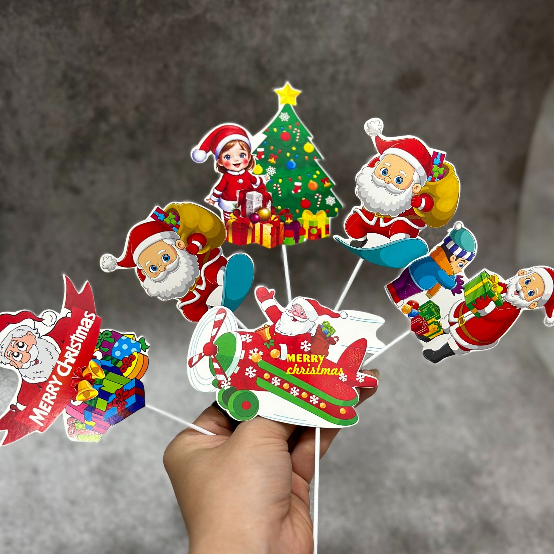 Que Cắm Giấy Trang Trí Bánh Bánh Kem