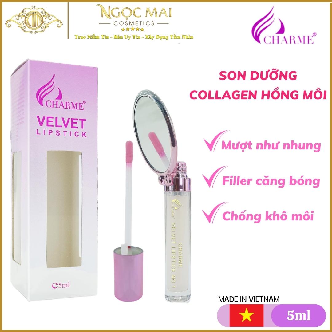 Son Dưỡng Làm Hồng Môi Tinh Chất Collagen Charmé 5ml, Dưỡng Căng Bóng, Chống Khô Môi